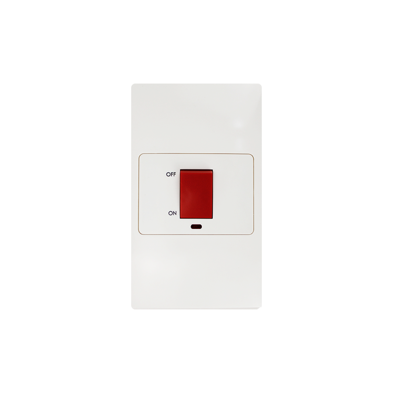 45A 250V 1 Gang Plastik DP Switch Neonlu (3x6) HK6345SN-36